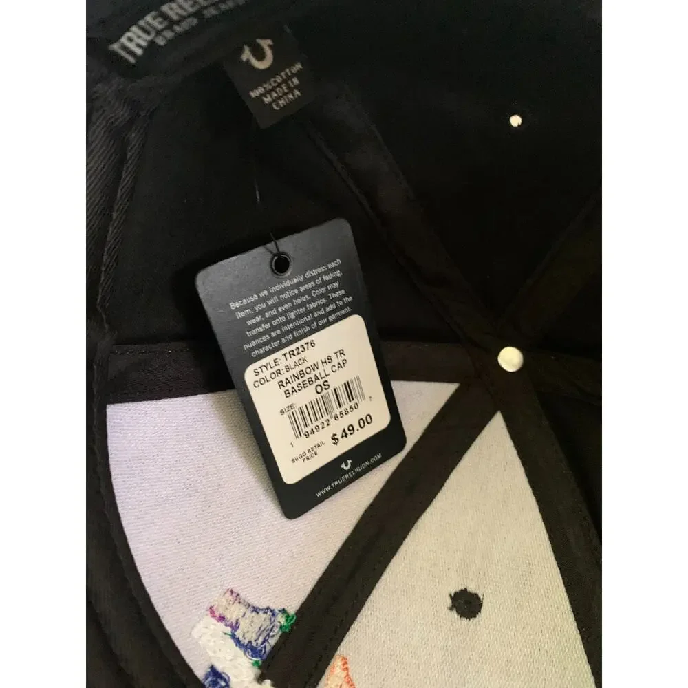 True Religion Horseshoe Logo PRIDE Snapback Adjustable Cap Hat Brand New